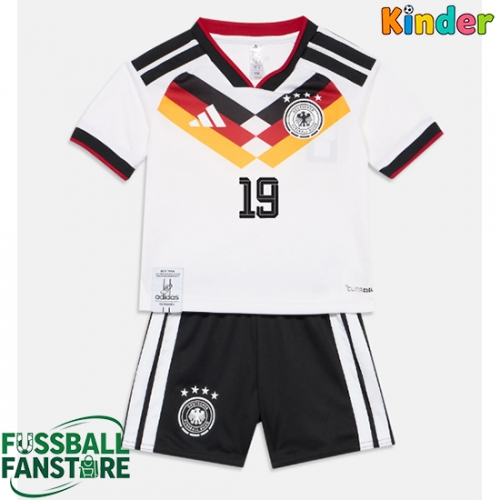Deutschland Leroy Sane #19 Replik Heimtrikot Kinder WM 2026 Kurzarm (+ Kurze Hosen)